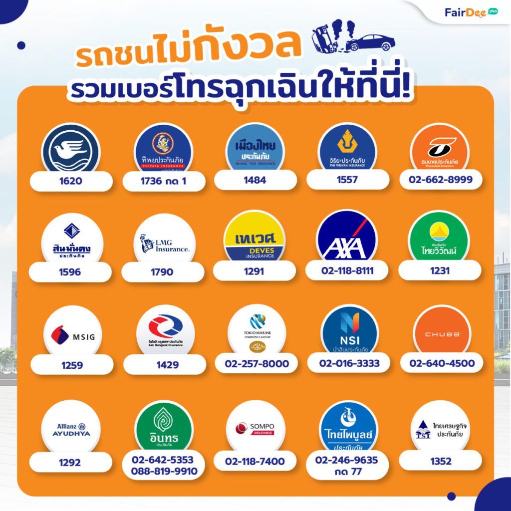 เบอร์แจ้งรถชน